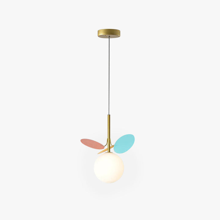 Arisha Luminaires Suspensions Globe Moderne Design Métal Verre Multicolore/Blanc Salon/Chambre d&