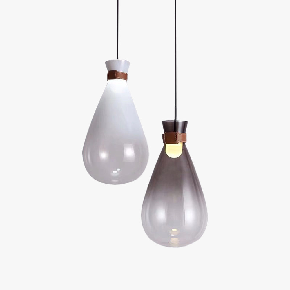 Valentina Suspenison Boule Industrielle, Verre/Acrylique, Blanc/Gris Fumé, Bar/Café - Neutralighting