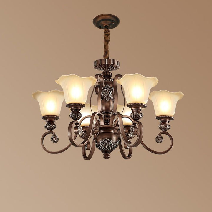 Arisha Rétro Fleur Suspension Métal Verre Salon Chambre à Coucher - Neutralighting