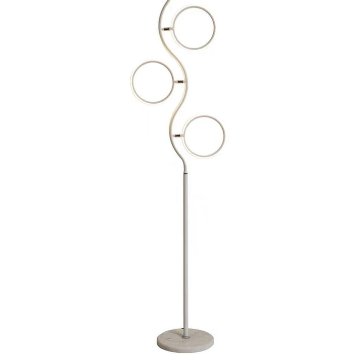 Arisha Design Lampadaire Rond Moderne Métal/Acrylique Noir/Blanc Salon/Chambre - Neutralighting