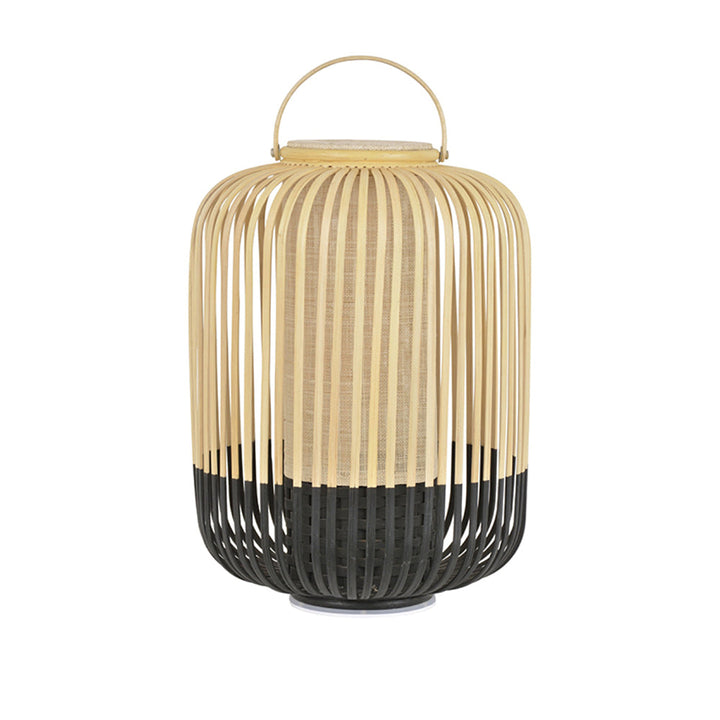 Ritta Vintage LED Lampadaire Noir/Blanc Bambou/Acrylique Extérieur - Neutralighting