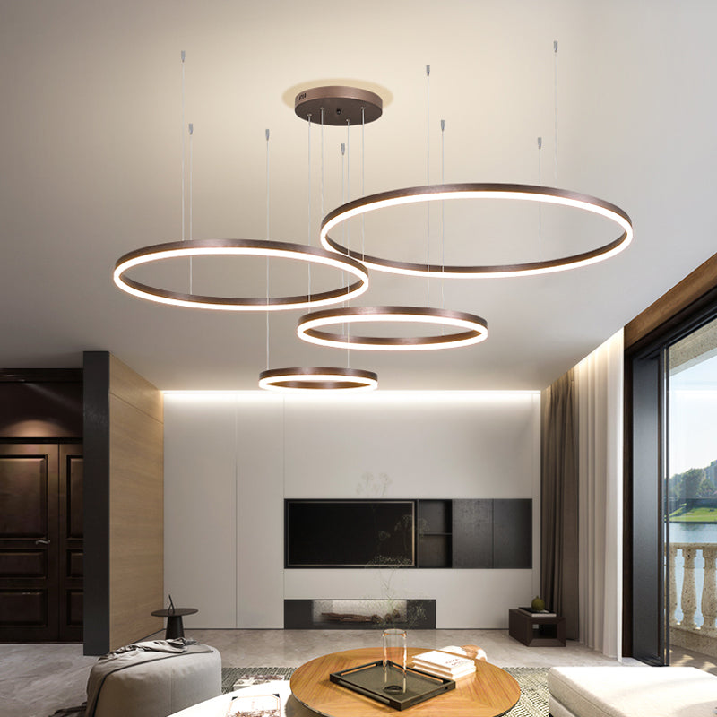 Remi Suspension Anneau Moderne Métal Noir/Doré/Café Salon - Neutralighting