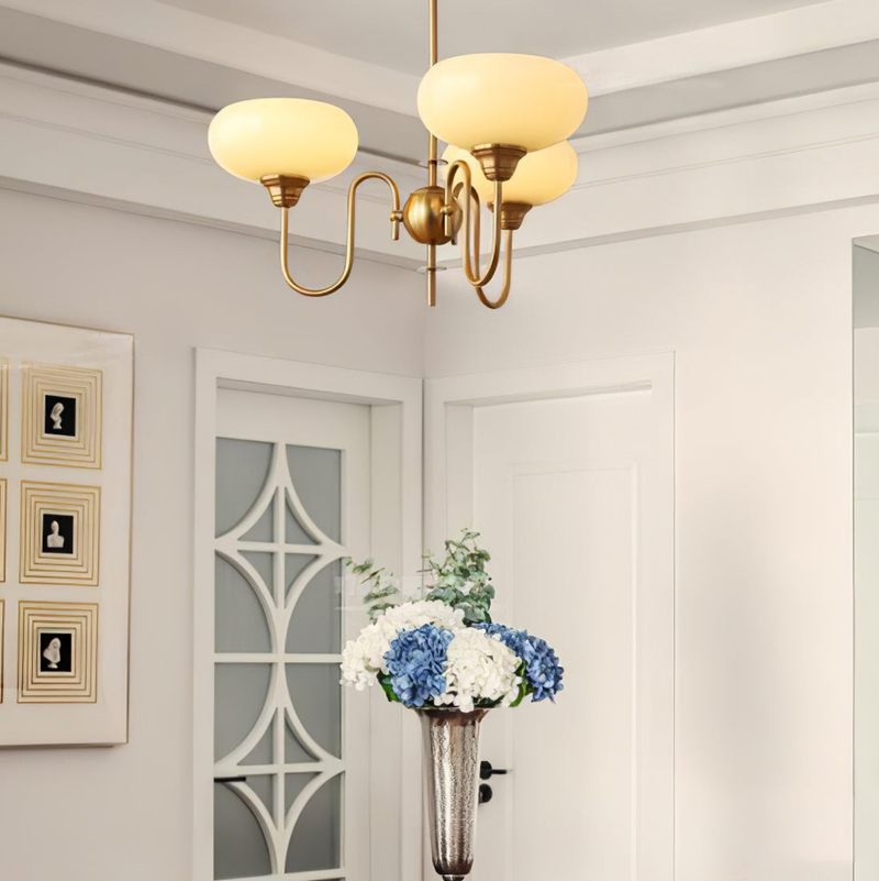Arisha Vintage LED Métal Verre Lustre Salon - Neutralighting