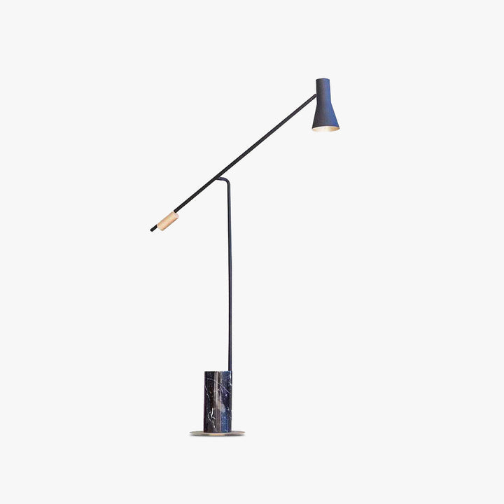 Arisha Lampadaire Cylindre Moderne, Marble/Métal, Noir, Salon - Neutralighting