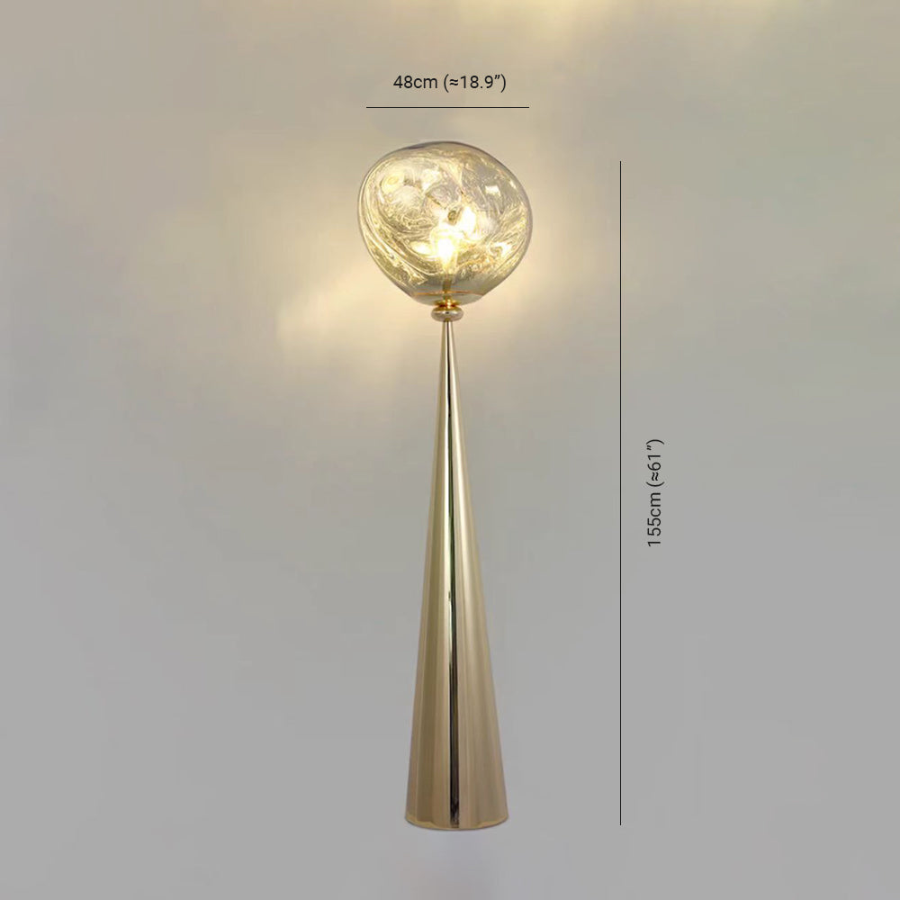 Valentina Design Italien Lampadaire Moderne Métal/Acrylique Rose Dorée/Or/Chromé/Gris Fumé Salon - Neutralighting