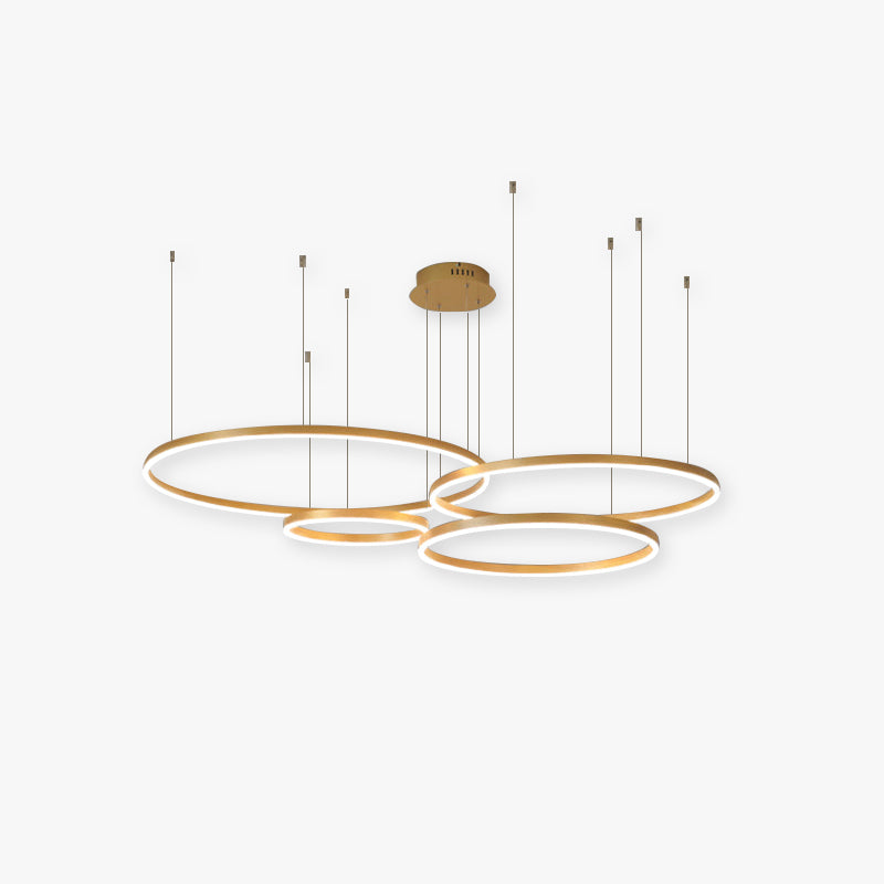 Remi Suspension Anneau Moderne Métal Noir/Doré/Café Salon - Neutralighting