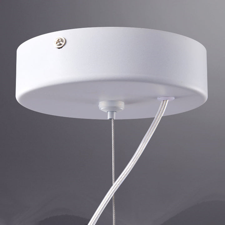 Arisha Suspension Bande Moderne, Metal/PET, Blanc, Chambre - Neutralighting