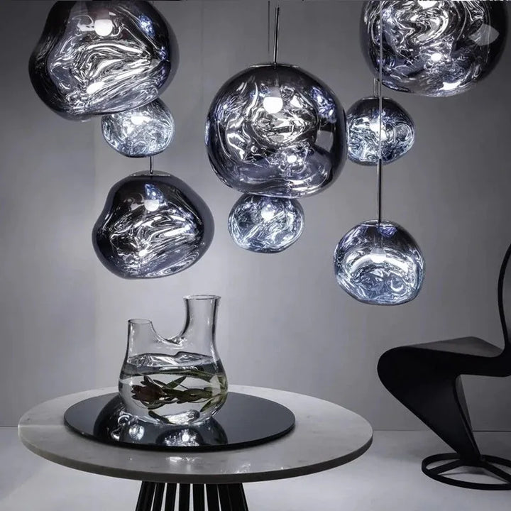 Milo Suspension Moderne en Verre Coloré Irregulier - Neutralighting
