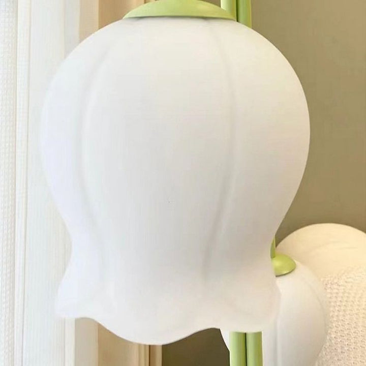 Arisha Lampadaire Fleur/Multi Art Deco, Métal/Verre, Blanc, Salon - Neutralighting