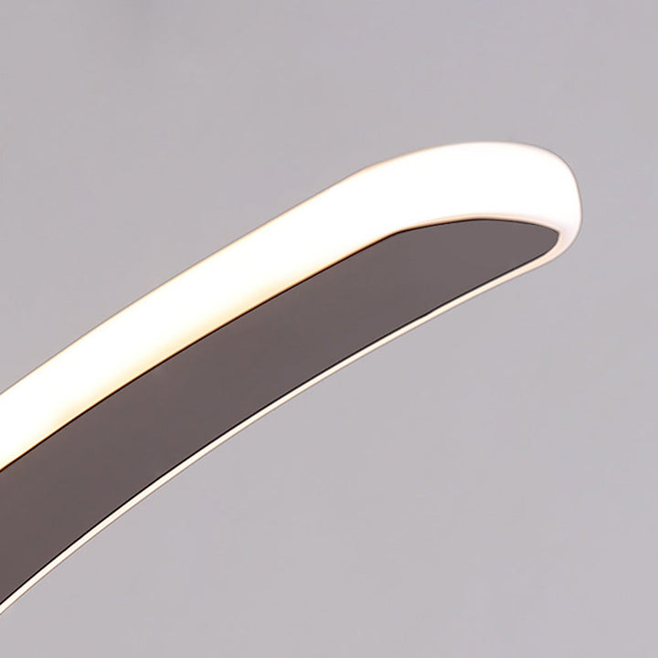 Ray Design Lampadaire Arche Simple Métal/Silicone Café/Blanc Salon/Chambre à Coucher - Neutralighting