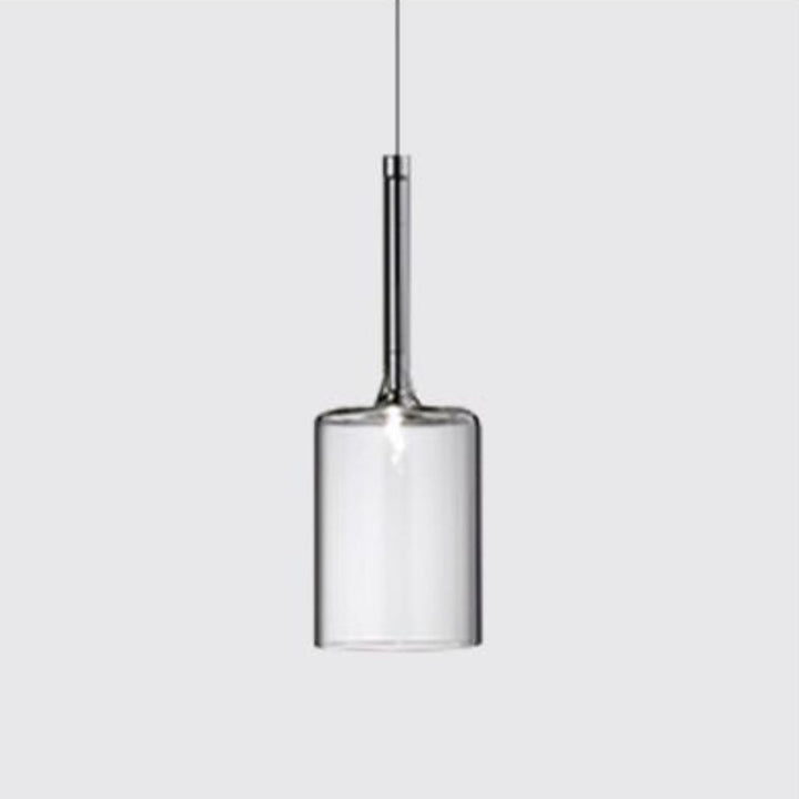 Priya Lustre Suspension Moderne Minimaliste Verre Clair/Gris Bar - Neutralighting