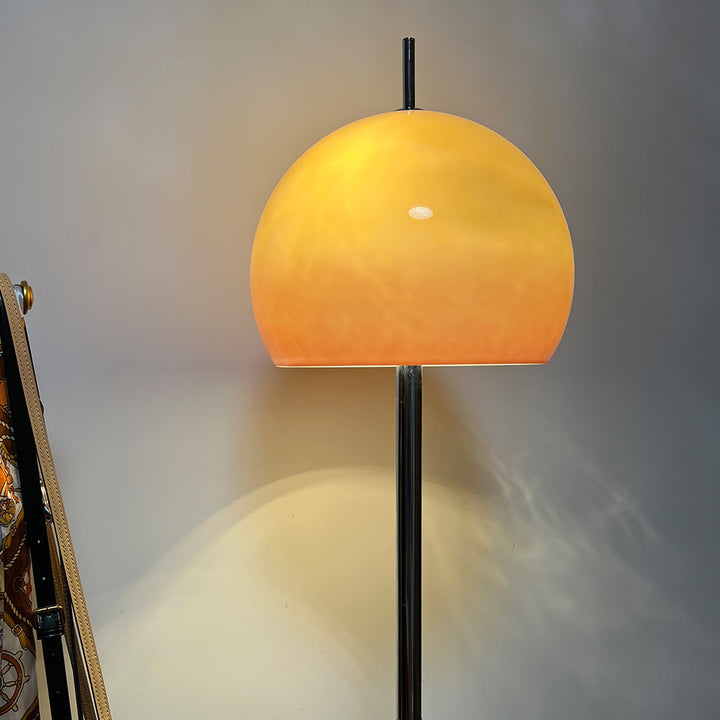 Mira Lampadaire Champignon Moderne, Métal/Verre, Jaune, Salon - Neutralighting