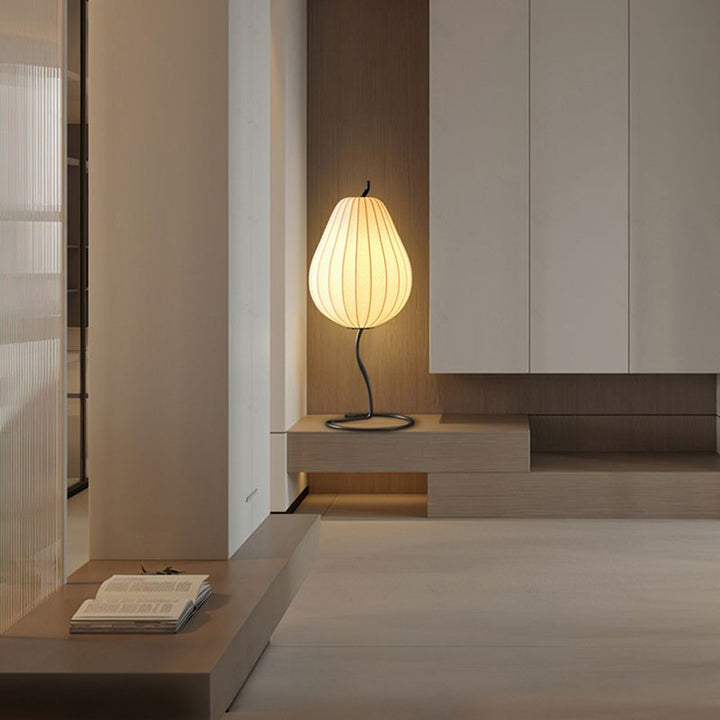 Ritta Lampadaire Poire Moderne, Métal/Tissu, Beige, Salon - Neutralighting