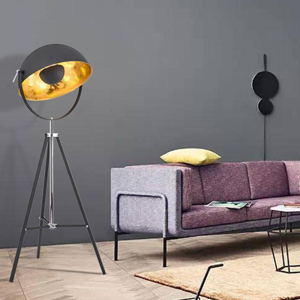 Mira Moderne Lampadaire Projecteur Vintage Métal Noir Salon/Chambre - Neutralighting