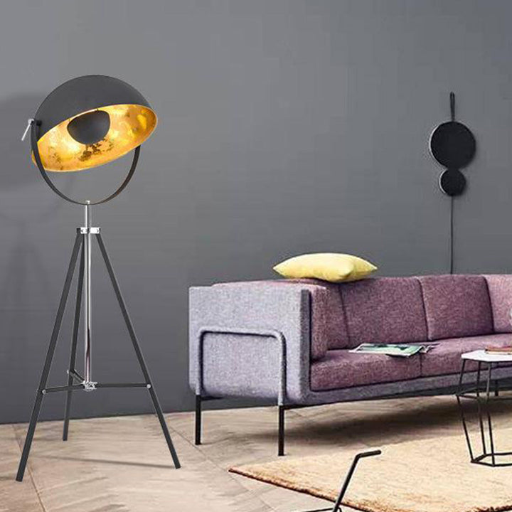 Mira Moderne Lampadaire Projecteur Vintage Métal Noir Salon/Chambre - Neutralighting