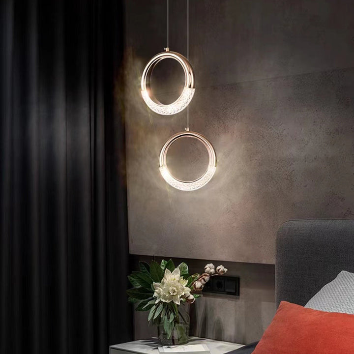 Kristy Luminaires Suspensions Arc Deco Moderne Simple Métal/Acrylique Doré Salon - Neutralighting