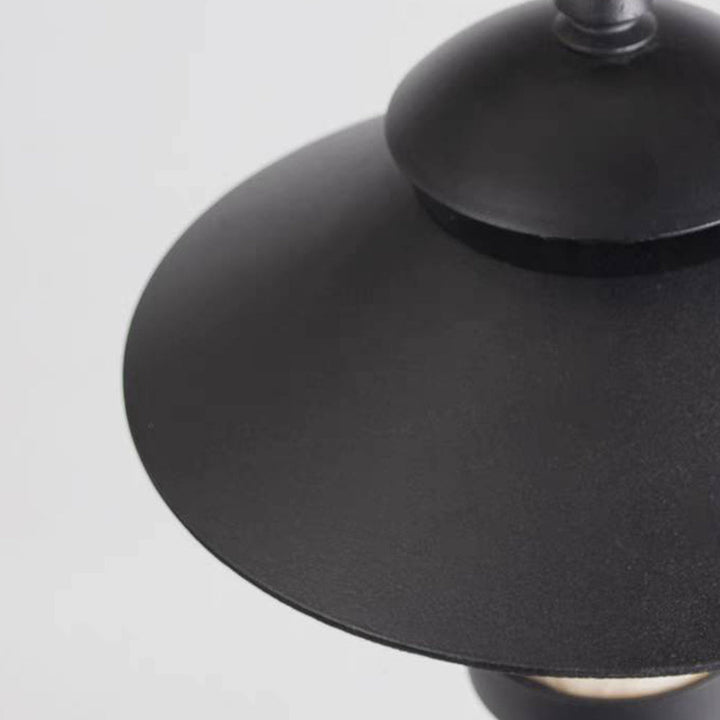 Arisha Extérieure Chapeau Minimaliste, Métal/Marbre, Noir, Extérieur - Neutralighting