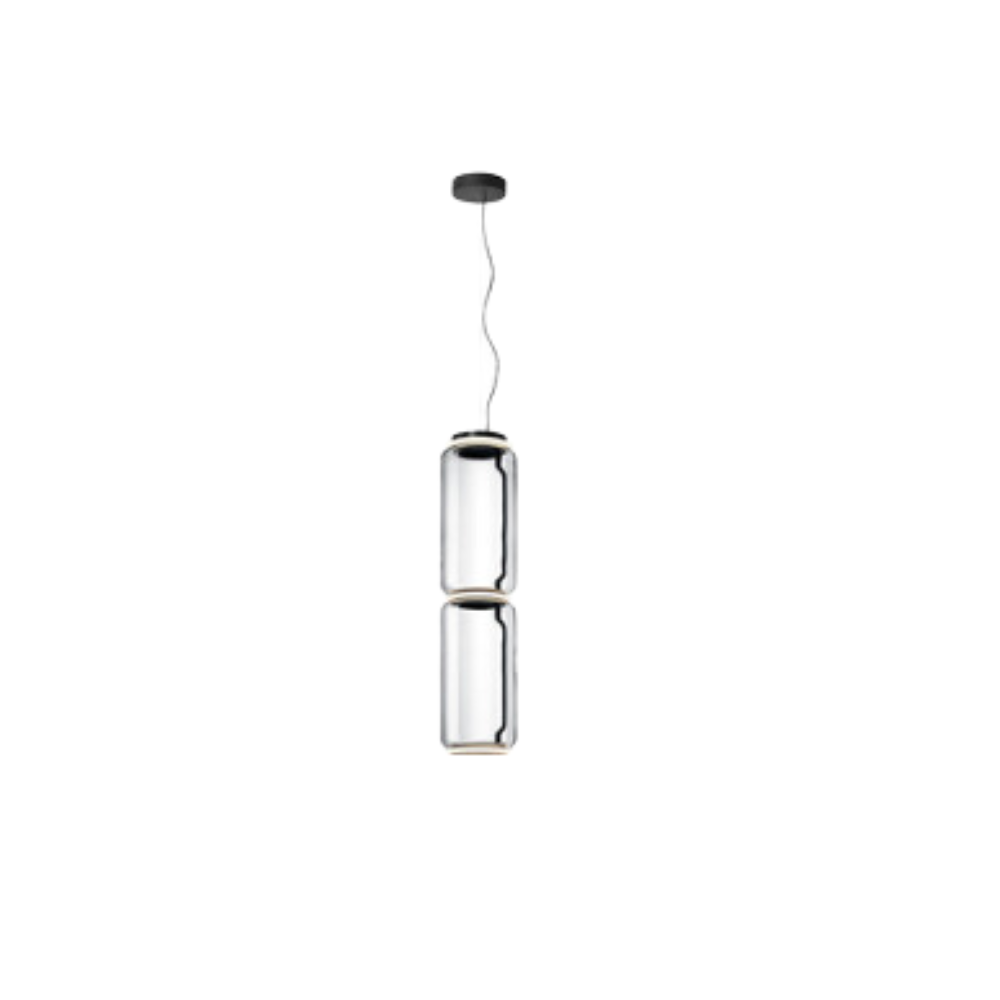 Valentina Luminaires Suspensions LED Cylindre Minimalisme Métal/Verre Transparent Salon/Chambre à Coucher - Neutralighting