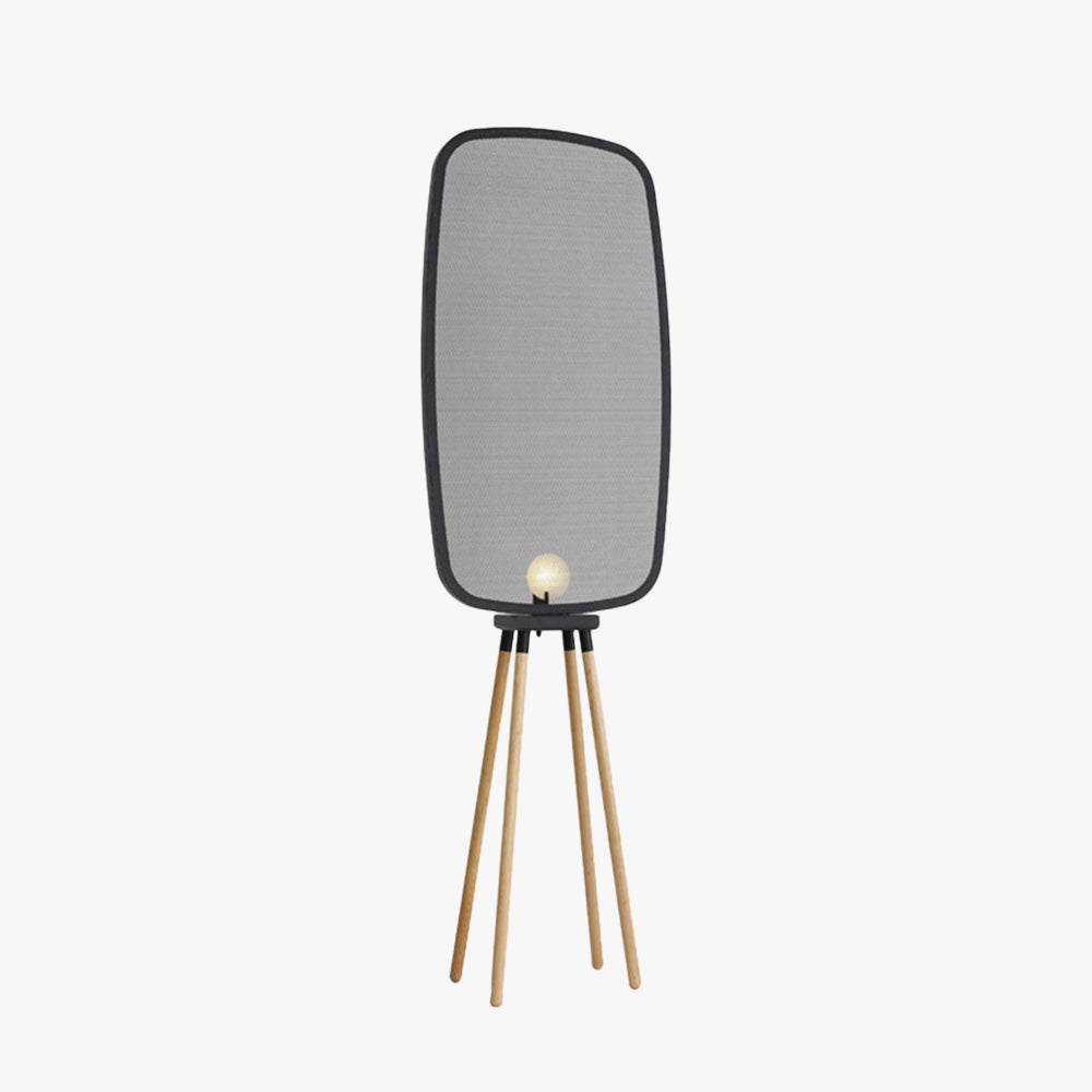 Arisha Lampadaire Géométrique Moderne, Métal/Bois, Gris, Salon - Neutralighting