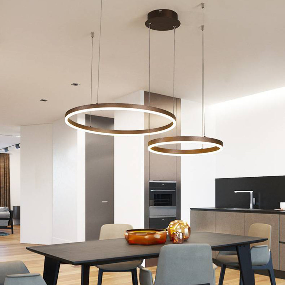 Remi Suspension Anneau Moderne Métal Noir/Doré/Café Salon - Neutralighting