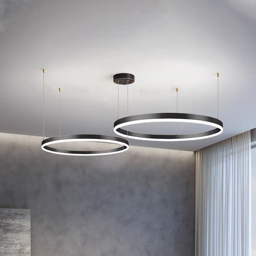 Remi Suspension Anneau Moderne Métal Noir/Doré/Café Salon - Neutralighting