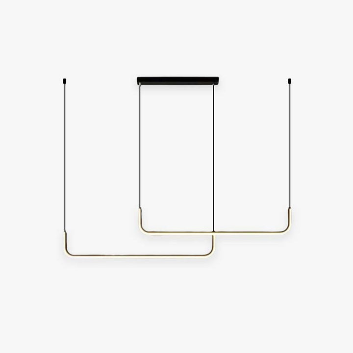 Clen Suspension Linéaire Minimaliste Or/Noir. Salon - Neutralighting