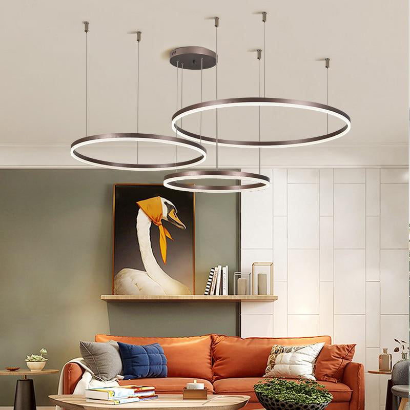 Remi Suspension Anneau Moderne Métal Noir/Doré/Café Salon - Neutralighting