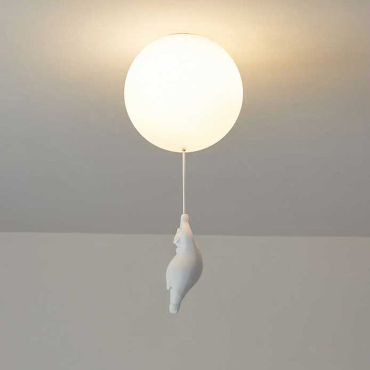 Bear Balloon Suspension/ Plafonnier Ballon Moderne Résine Chambre - Neutralighting