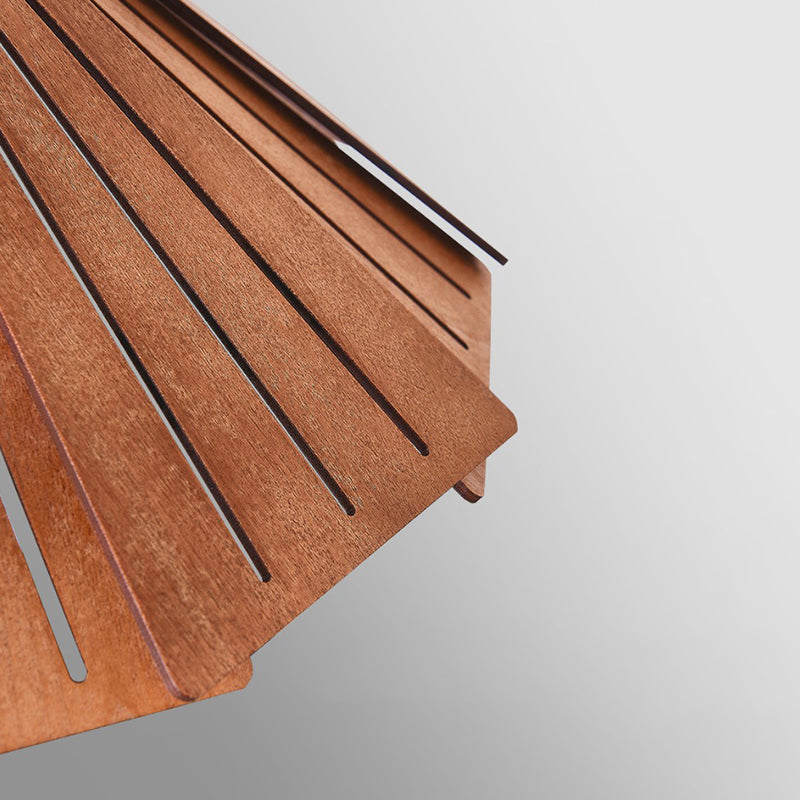 Muto Luminaires Suspension Rétro, Jaune/Brun, Métal &amp; Bois - Neutralighting