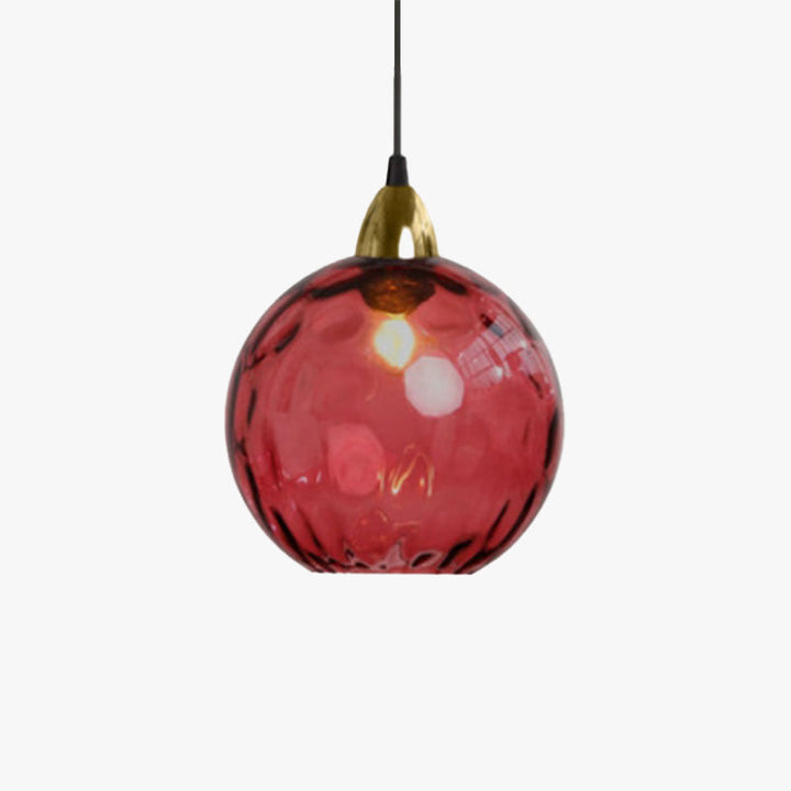 Water Ripple Suspension Boule Moderne Verre Rouge/Vert/Bleu Salon - Neutralighting