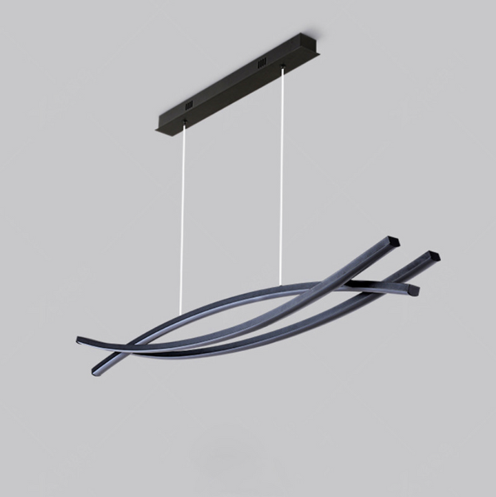 Arisha Suspension Courbe LED Moderne Métal Salle à manger - Neutralighting