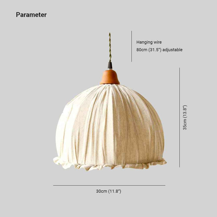 Arisha Suspension Dôme Vintage, Tissu, Beige, Salon/Chambre - Neutralighting