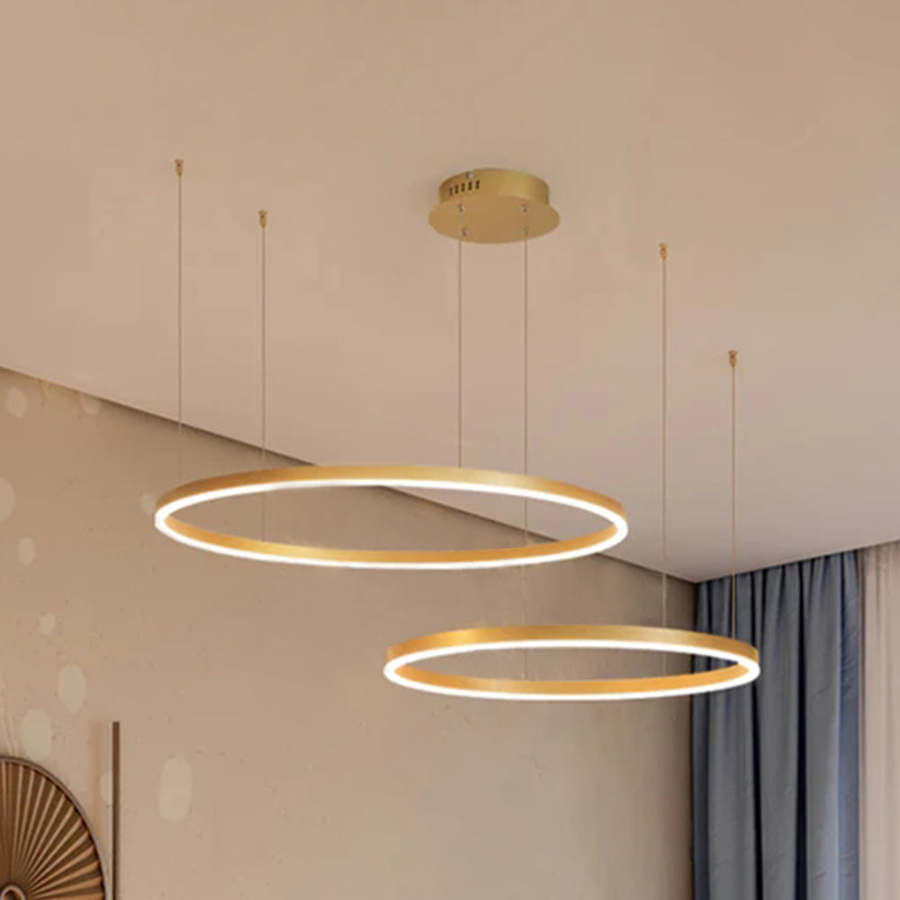 Remi Suspension Anneau Moderne Métal Noir/Doré/Café Salon - Neutralighting