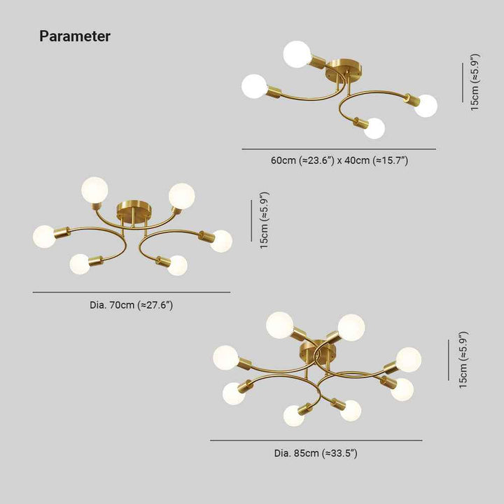 Plafonnier Valentina Métal LED V4