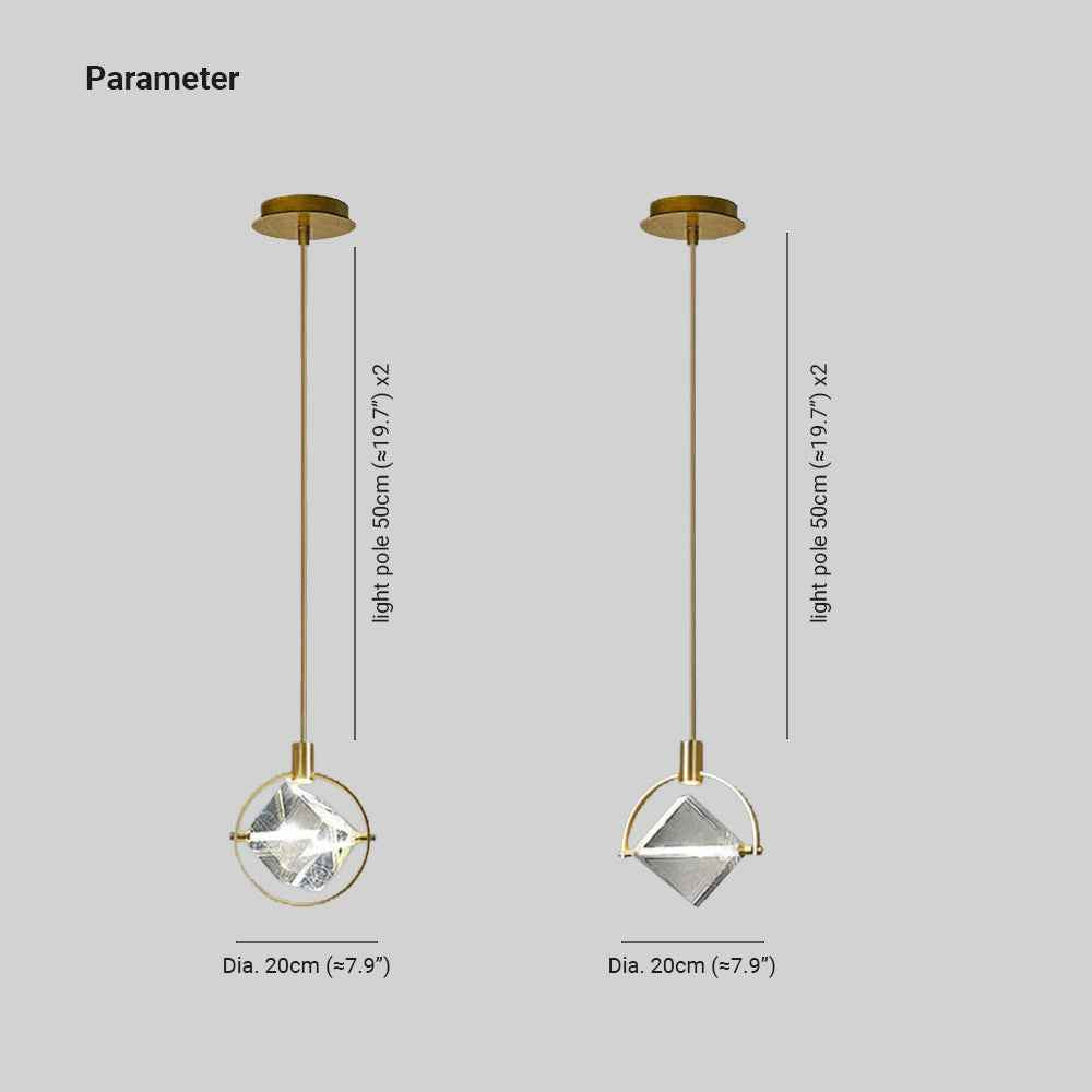 Kristy Suspension Luxe Moderne Métal/Cristal Salle à manger - Neutralighting