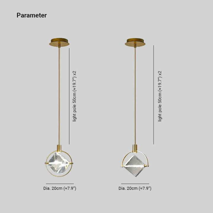 Kristy Suspension Luxe Moderne Métal/Cristal Salle à manger - Neutralighting