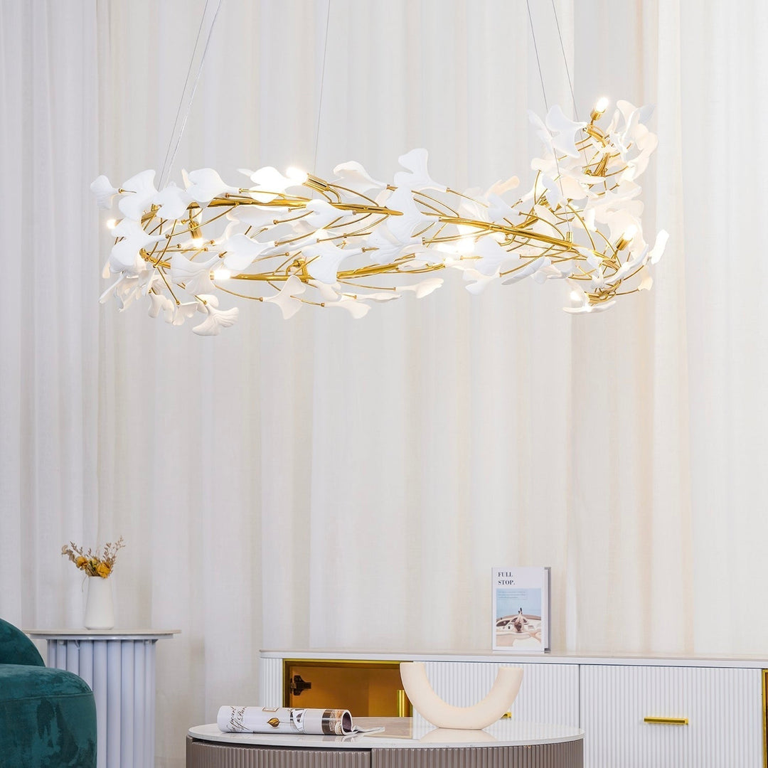 Olivia Suspension de Luxe Moderne à LED, Métal/Céramique, Or, Salon/Salle à Manger - Neutralighting