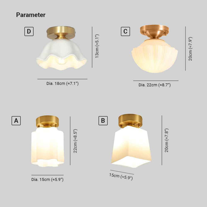 Plafonnier Arisha Verre LED V4