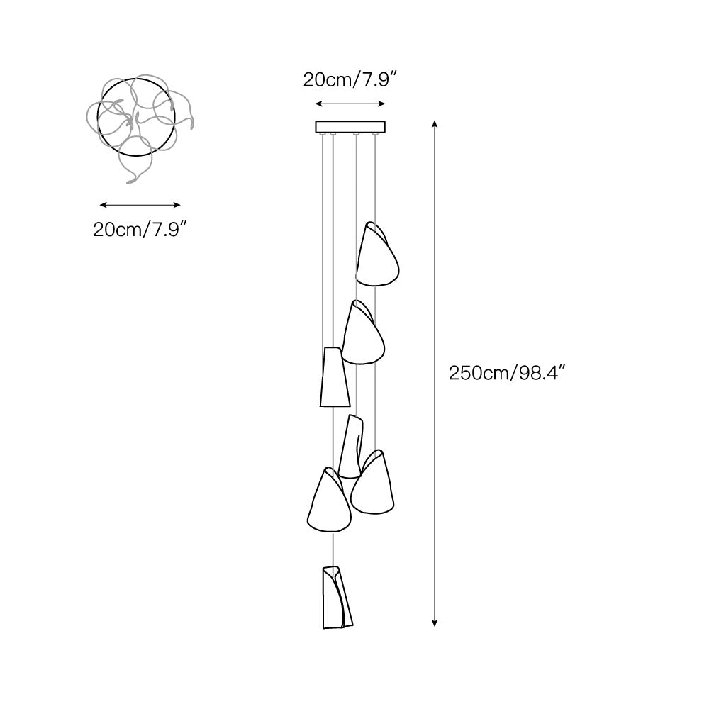Ulfuvye Suspension Céramique Porcelaine - Neutralighting