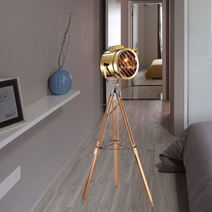 Mira Moderne Industrielle Lampadaire Trépied Rétro Métal Chromé/Bureau/Salon - Neutralighting