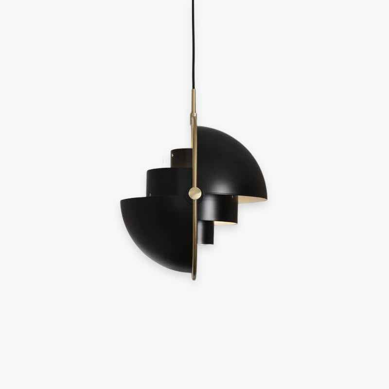 Arisha Luminaires Suspension LED Anneau Rétro Métal Chrome/Or Salon - Neutralighting