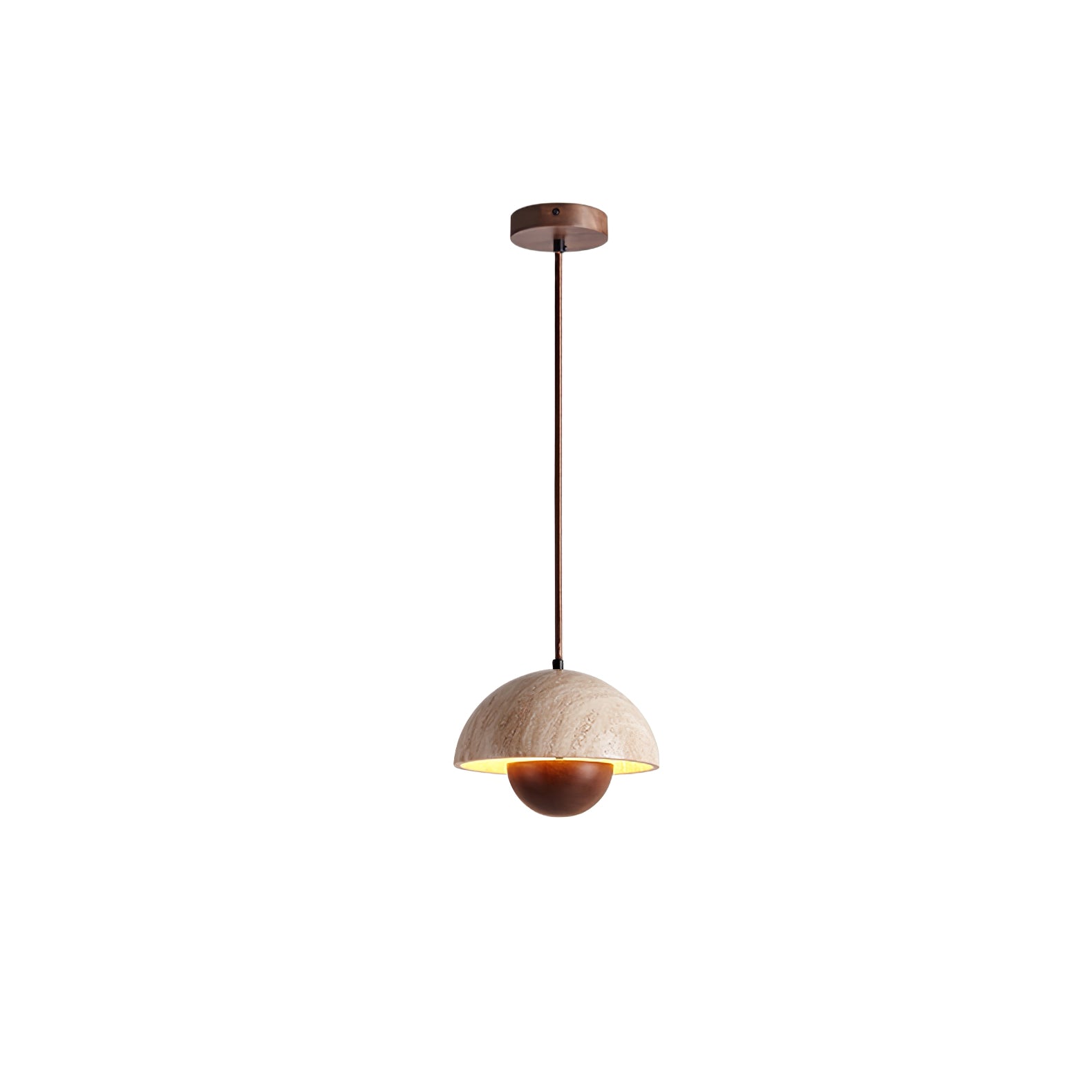 Ersile Suspension en Bois et Travertin - Neutralighting