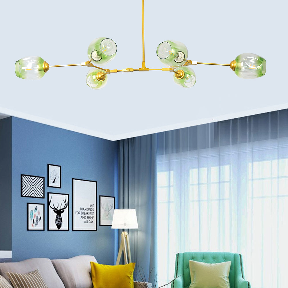Kirae Suspension Nordique. Verre. Noir/Or. Salon - Neutralighting