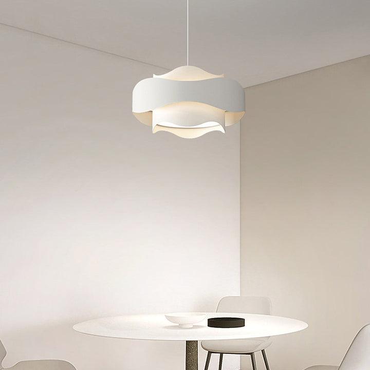 Arisha Suspension Ronde Contemporaine, Métal, Blanc, Chambre à Coucher/Salle à Manger - Neutralighting