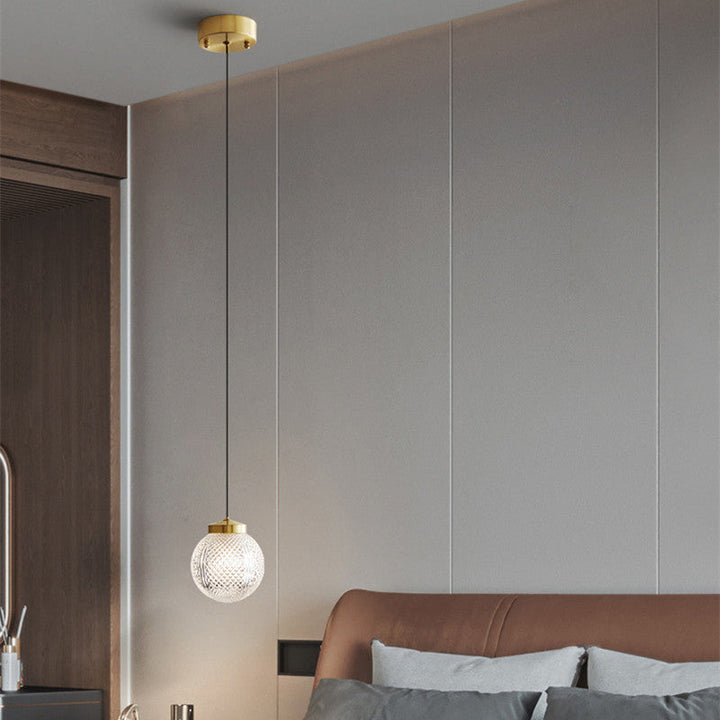 Valentina Suspension Globe Moderne, Métal/Verre, Or, Chambre - Neutralighting