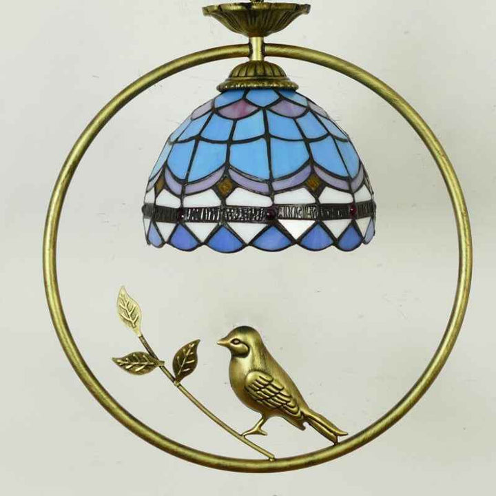 Tiffany Cottage Suspension Métal Verre Chambre À Coucher - Neutralighting