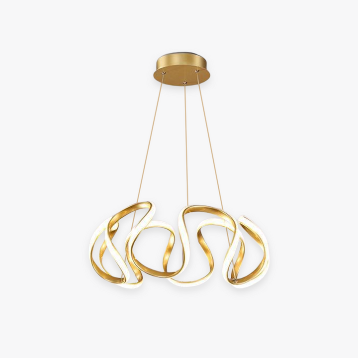 Clyra Suspension Linéaire Moderne Doré/Café/Gris. Salon - Neutralighting