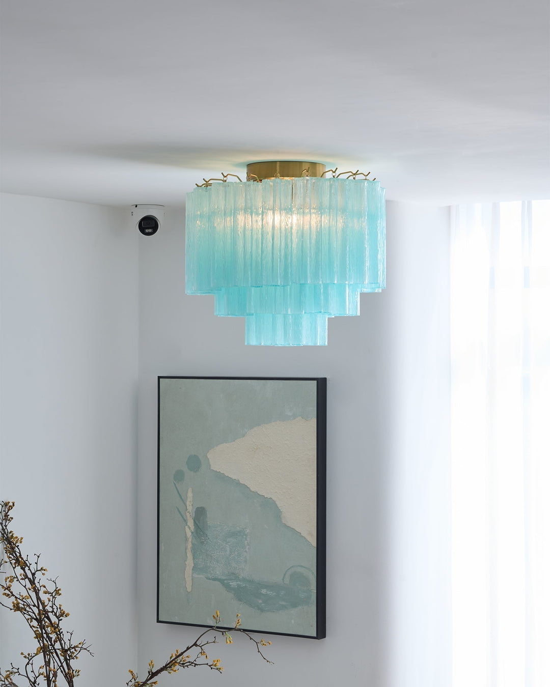 Aurora Plafonnier Blanc Murano Verre Superposé Élégant Moderne - Neutralighting