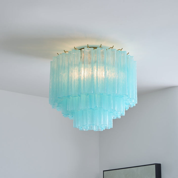 Aurora Plafonnier Blanc Murano Verre Superposé Élégant Moderne - Neutralighting