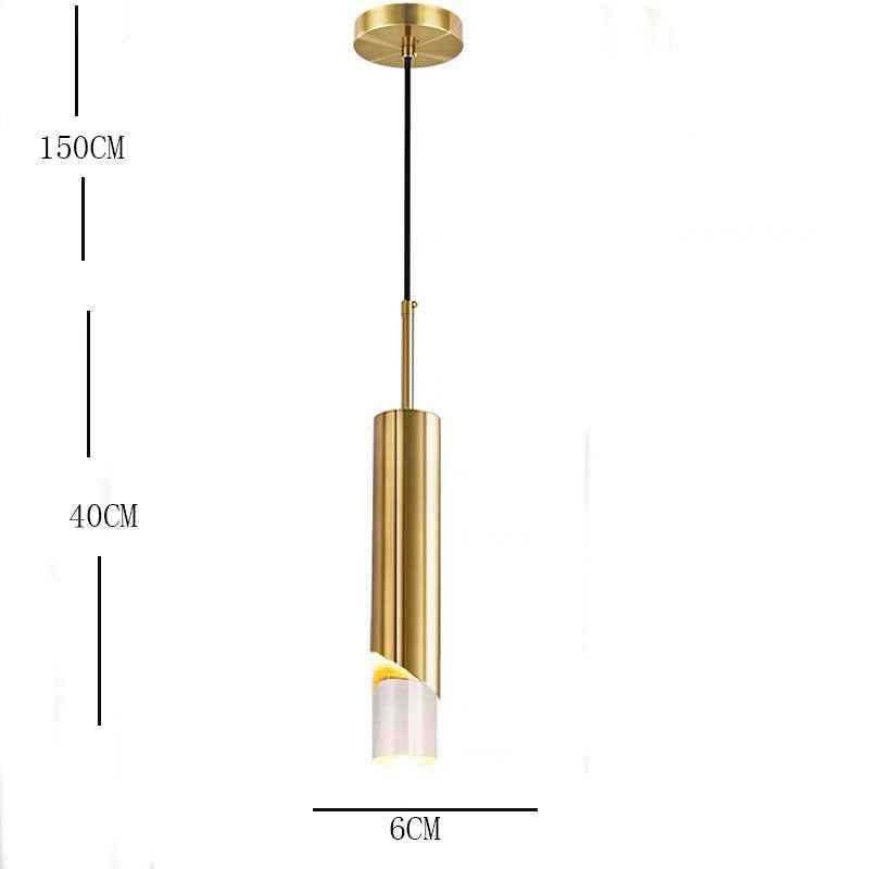 Ray Luminaires Suspension LED Simple Acrylique/Métal Or/Noir Salon - Neutralighting